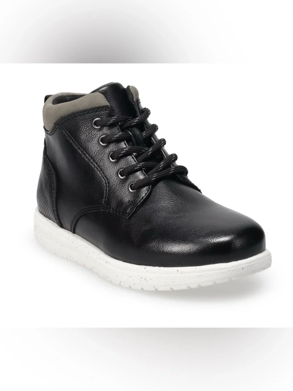 Kid’s Sonoma Black Chukka Boots with White Sole Size 1